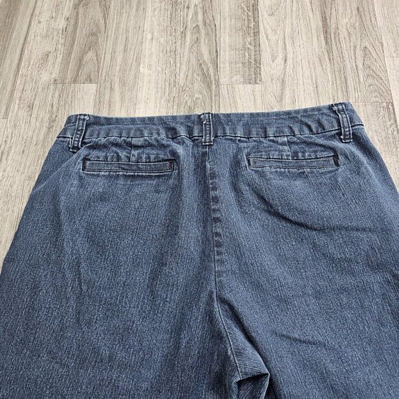 St Johns Bay Jeans Womens 16P Blue Straight Leg Stretch Denim Pants Casual - Picture 3 of 13